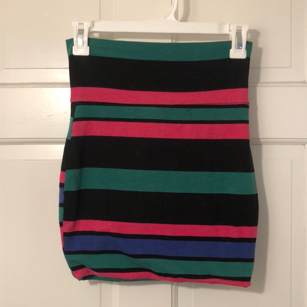 Stripe mini skirt
